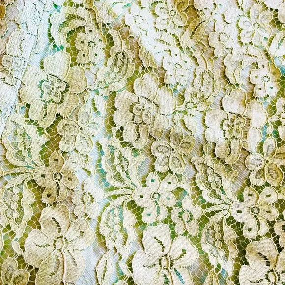 Vintage 60s Women’s 2 Piece Green Lace Dress Matching Cropped Jacket Size S/M - Picture 6 of 14